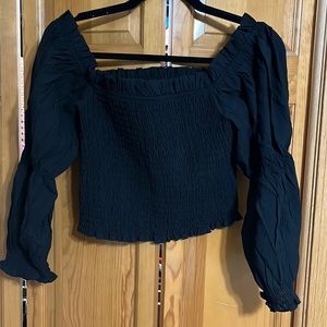 NWT Kittenish Black Off The Shoulder Top